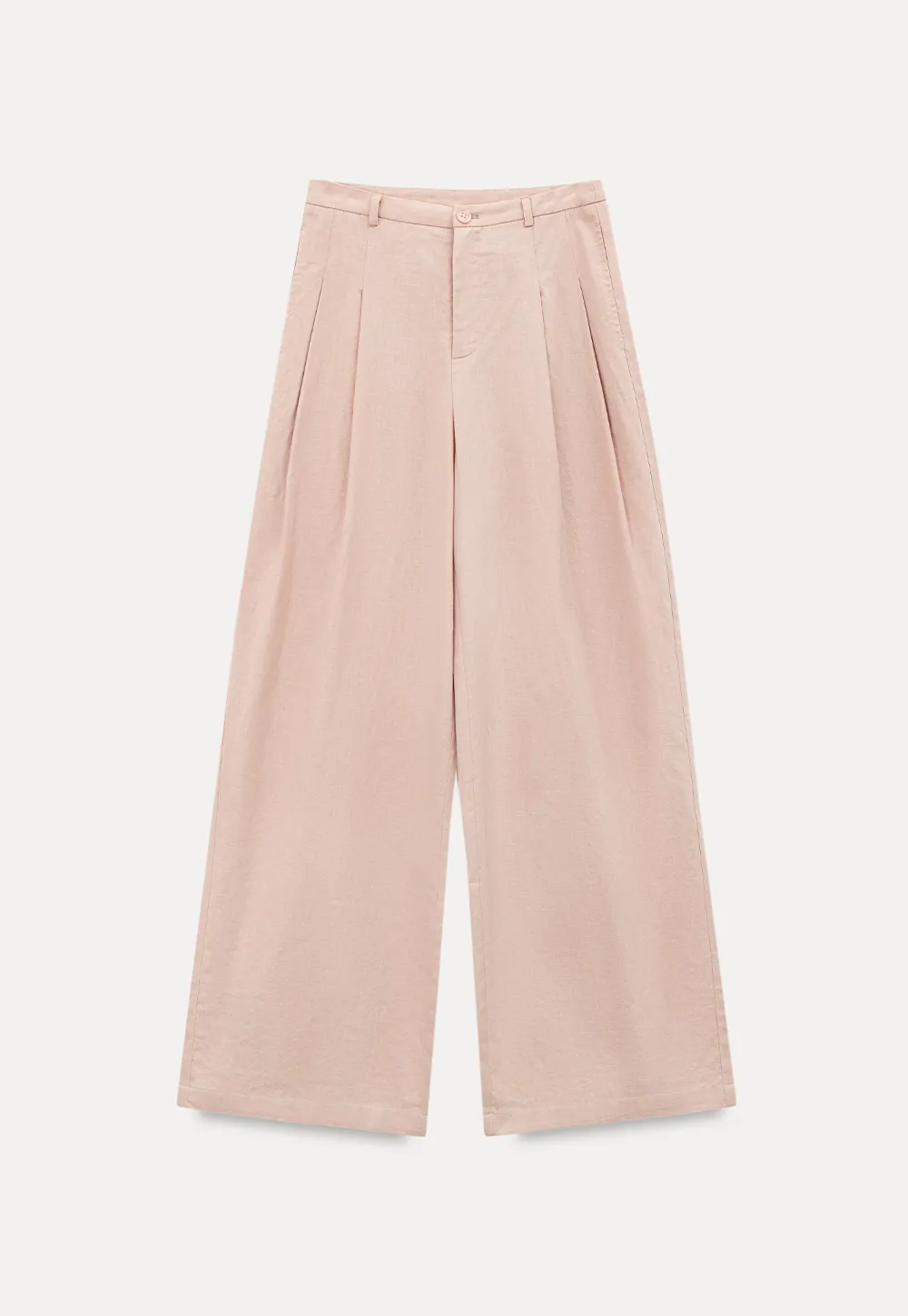 High Waist Pleated Wide Leg Casual Pants