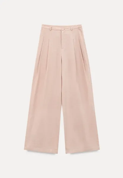 High Waist Pleated Wide Leg Casual Pants