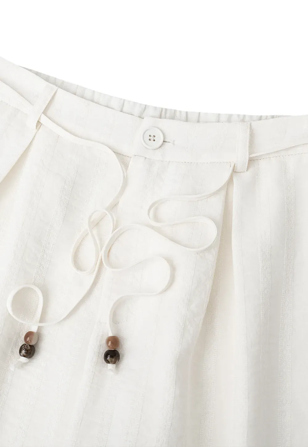 Drawstring Waist Wide Leg Casual Pants