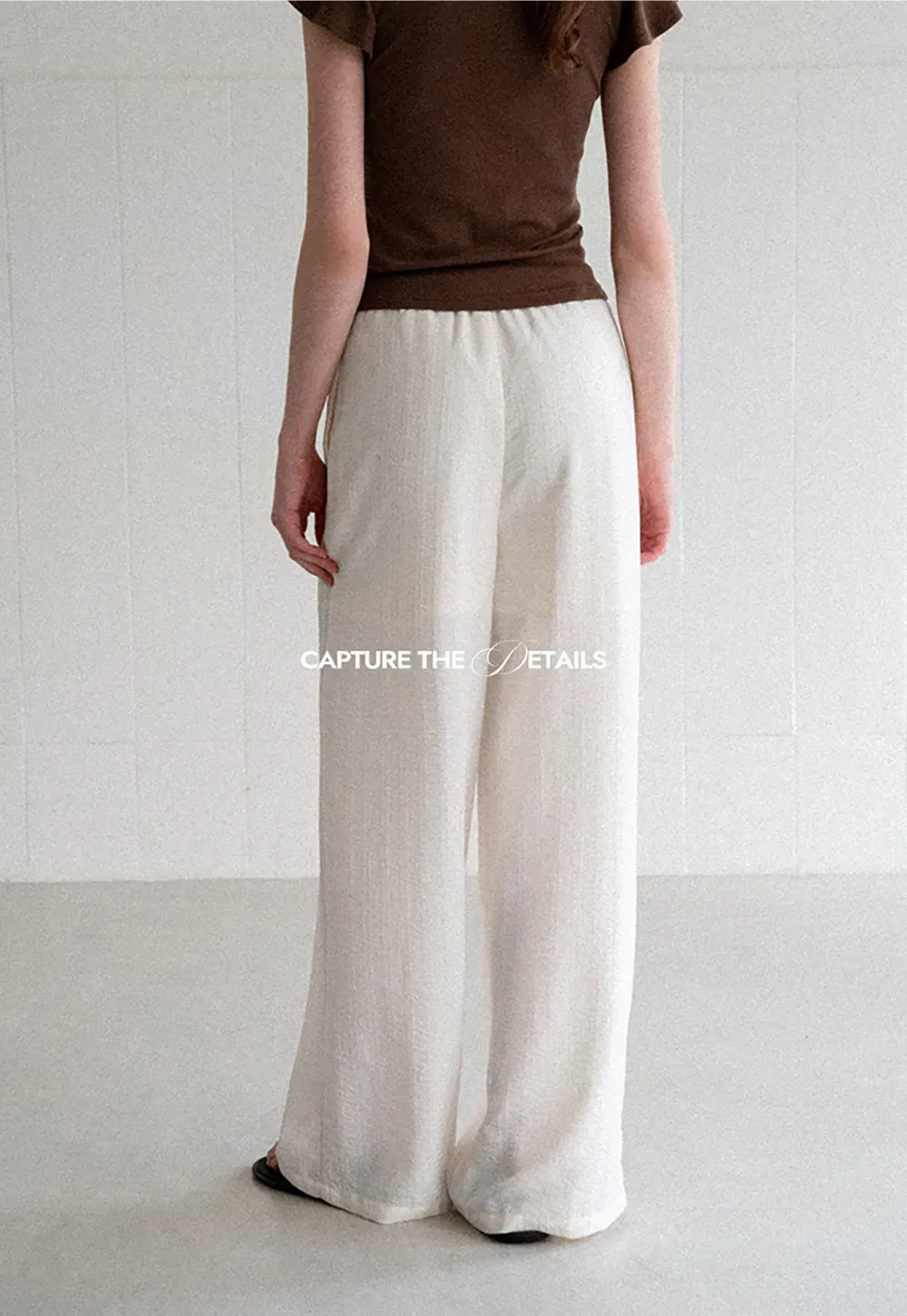 Drawstring Waist Wide Leg Casual Pants