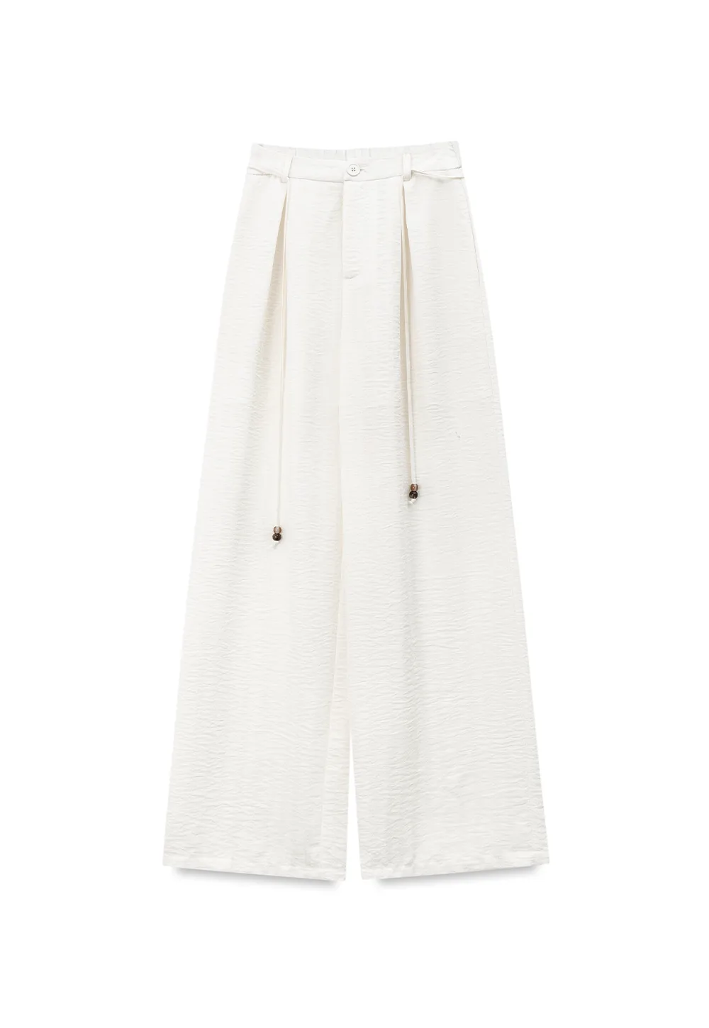 Drawstring Waist Wide Leg Casual Pants
