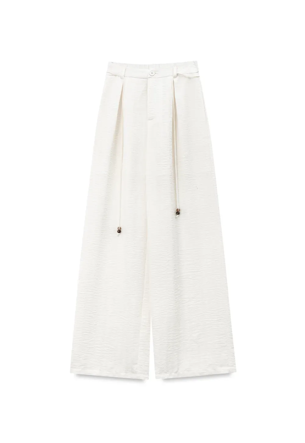 Drawstring Waist Wide Leg Casual Pants