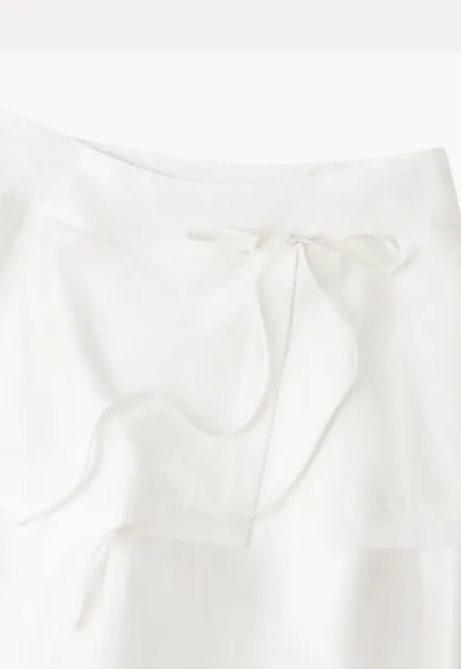 Drawstring Waist Wide Leg Casual Pants
