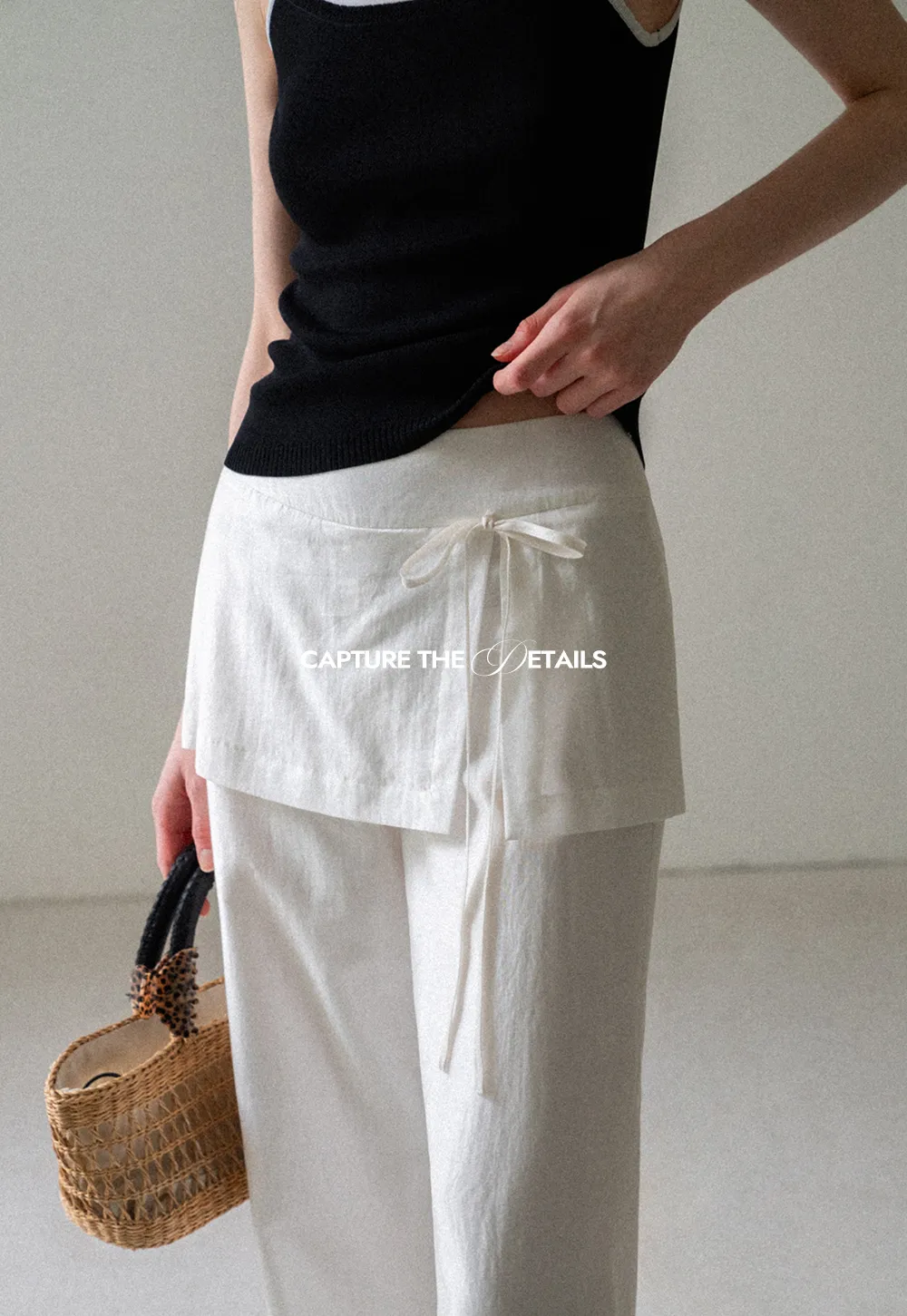 Drawstring Waist Wide Leg Casual Pants