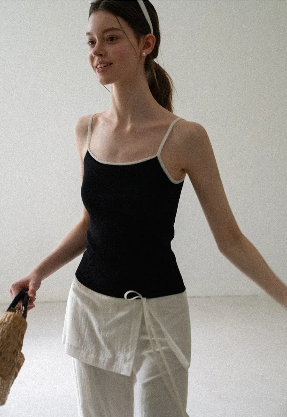 Drawstring Waist Wide Leg Casual Pants