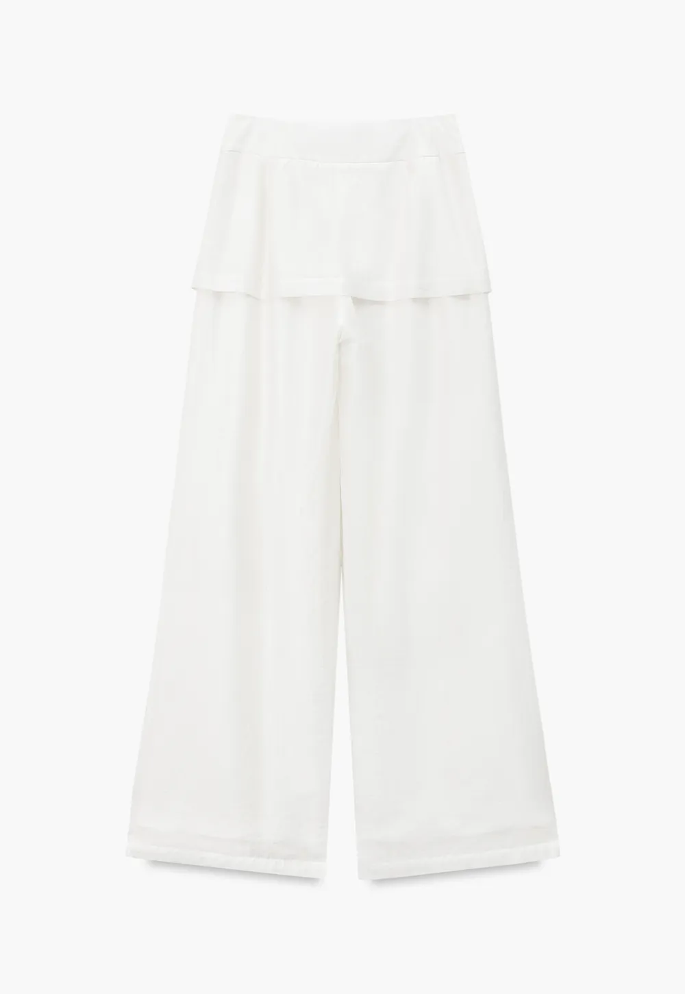 Drawstring Waist Wide Leg Casual Pants