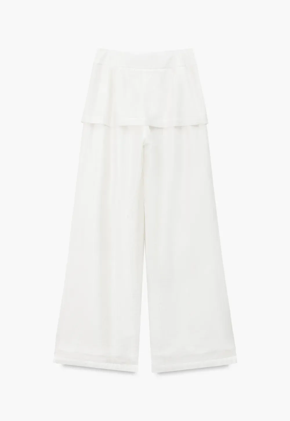 Drawstring Waist Wide Leg Casual Pants
