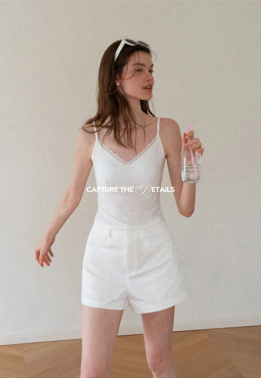 High Waist Pleated Shorts Casual Pants