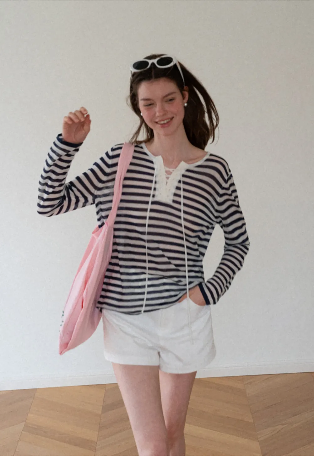 High Waist Pleated Shorts Casual Pants