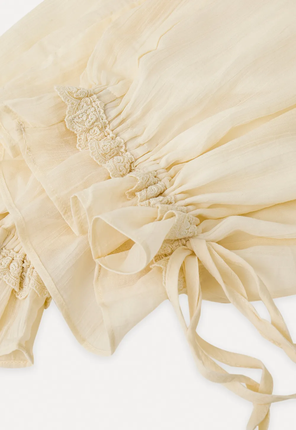 Loose Fit Drawstring Pants with Ruffled Cuffs