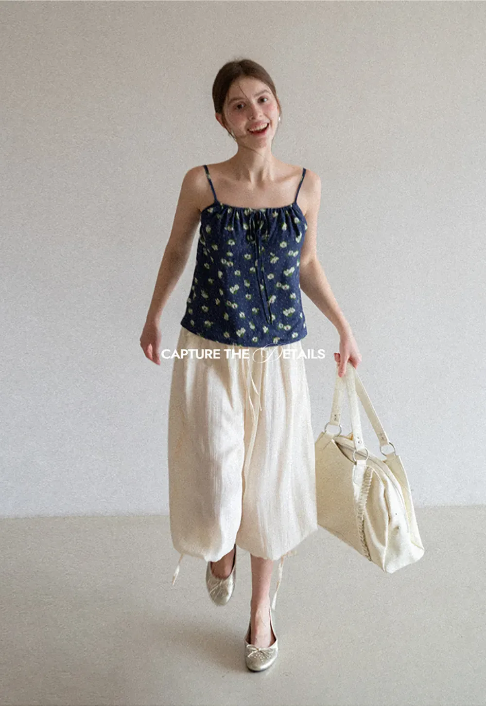 Loose Fit Drawstring Pants with Ruffled Cuffs