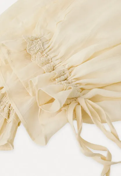 Loose Fit Drawstring Pants with Ruffled Cuffs