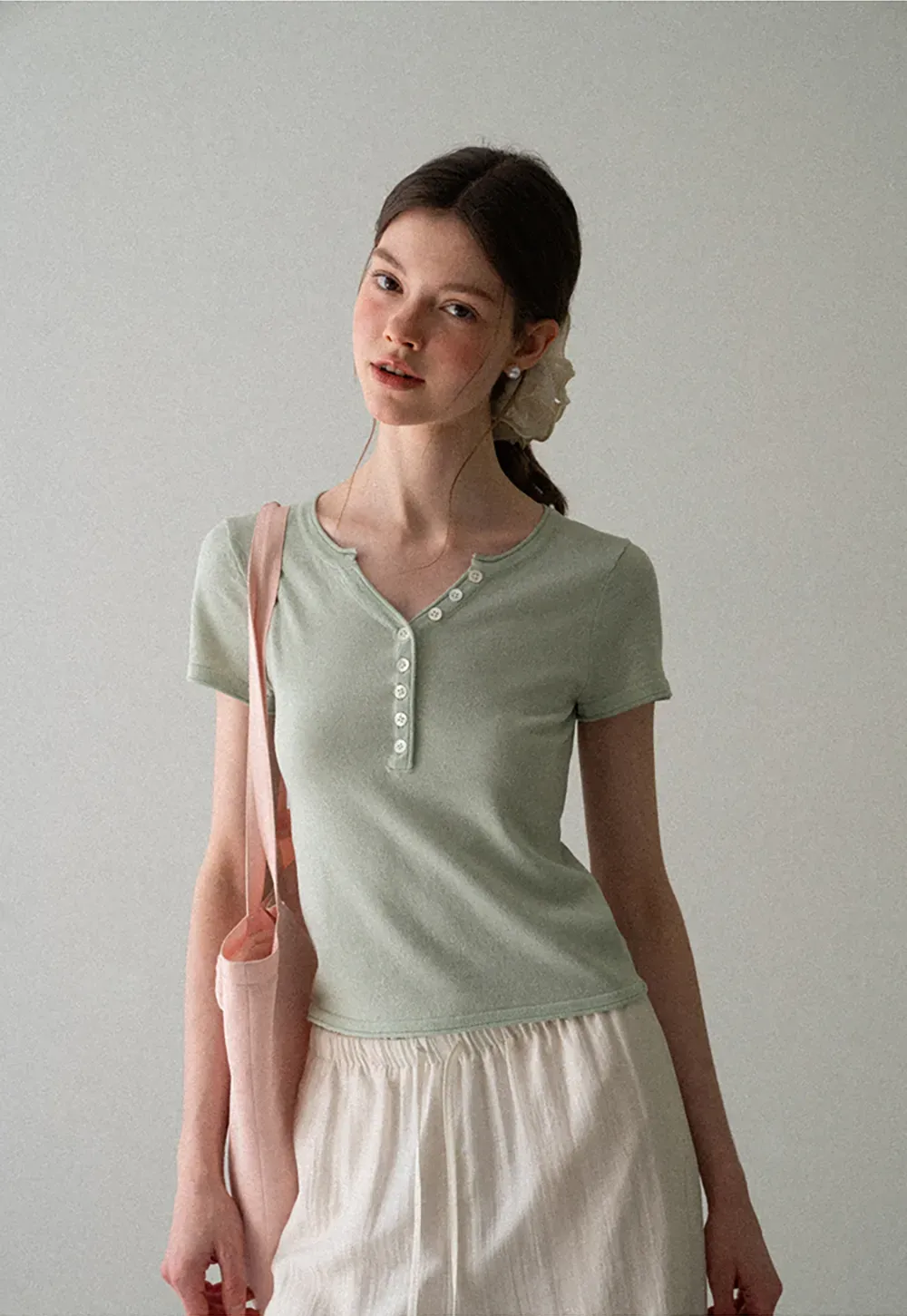 Drawstring Waist Relaxed Fit Casual Pants