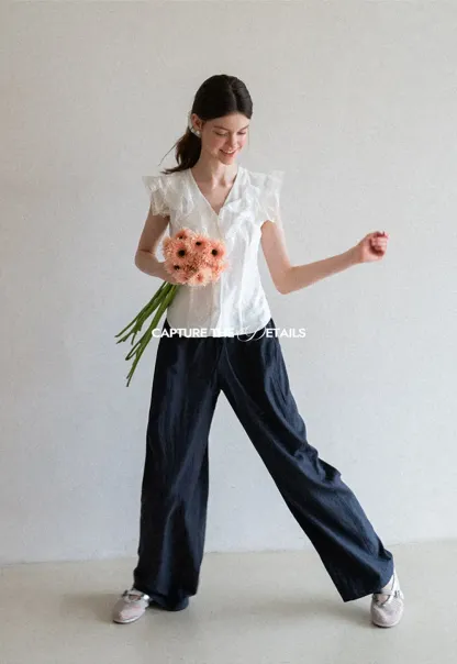 Oversized High Waist Wide Leg Casual Pants