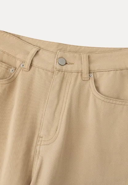 High Waist Wide Leg Straight Fit Casual Pants