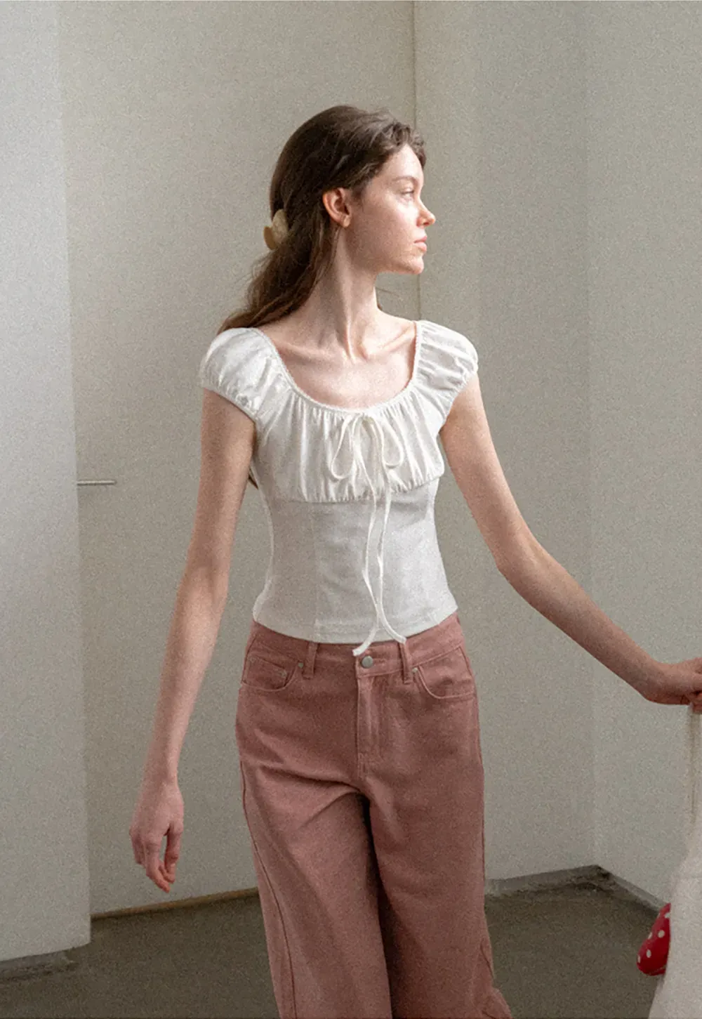 High Waist Wide Leg Straight Fit Casual Pants