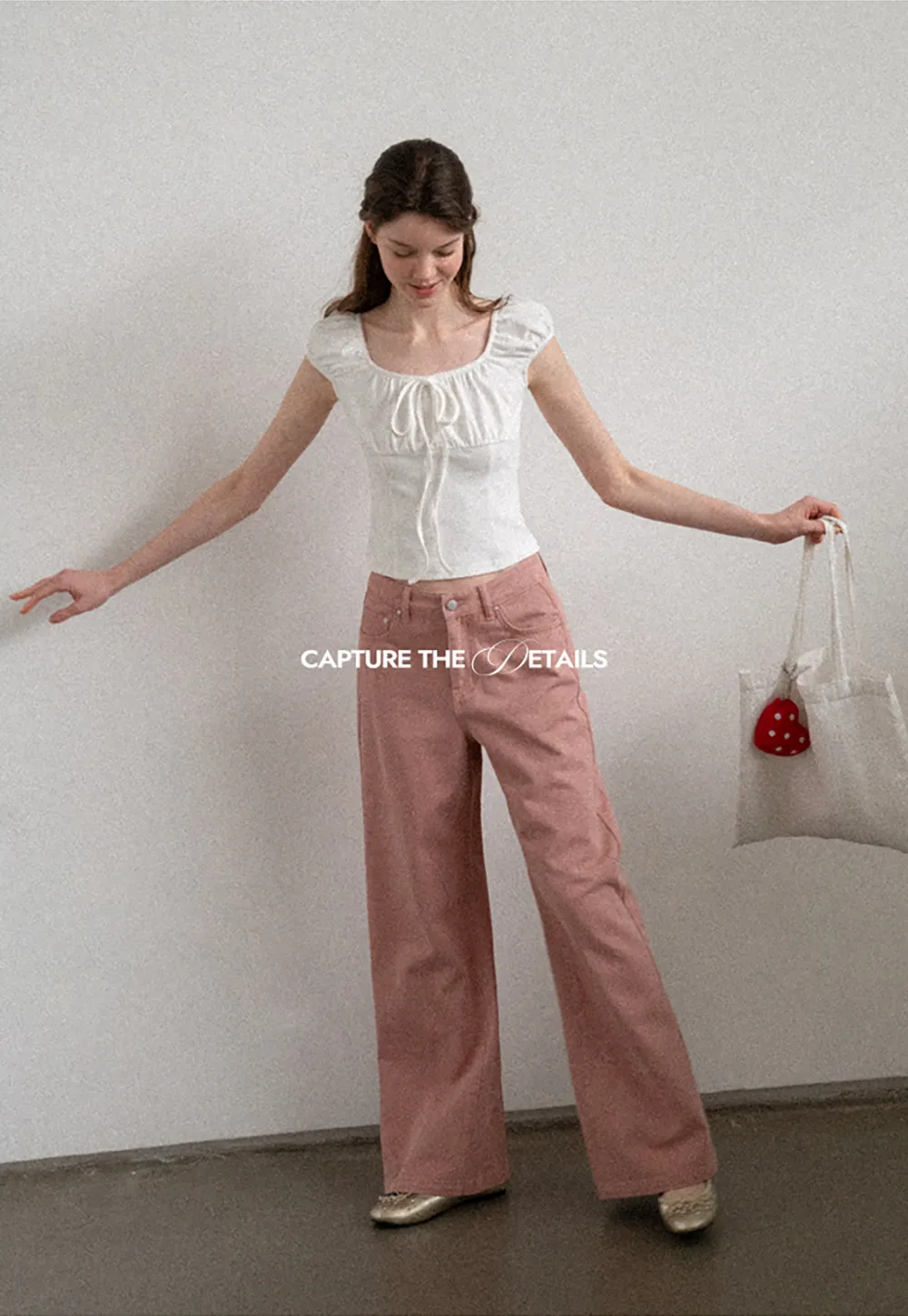 High Waist Wide Leg Straight Fit Casual Pants