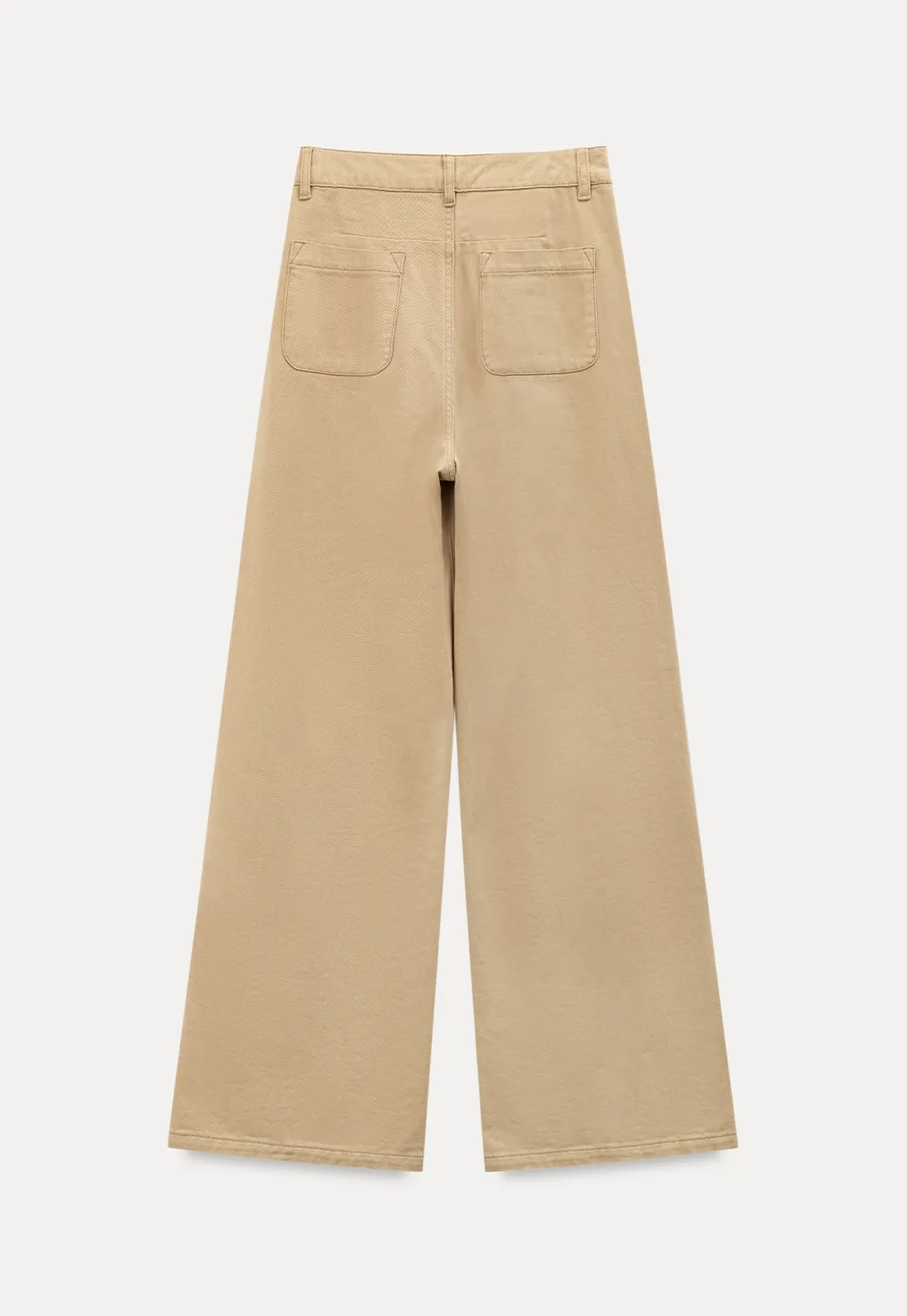 High Waist Wide Leg Straight Fit Casual Pants