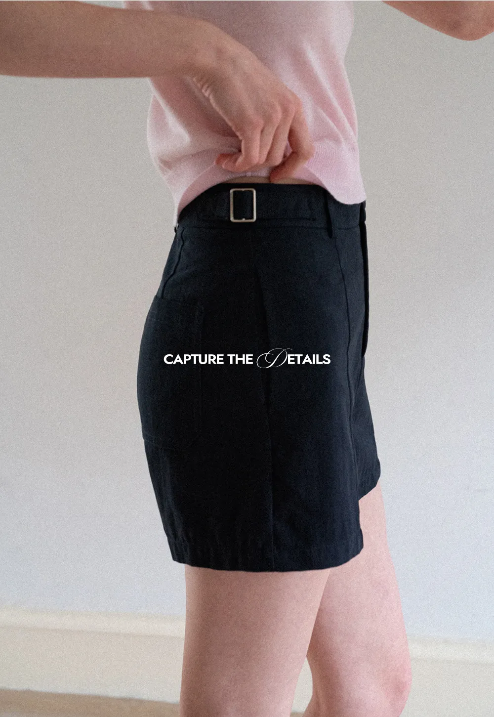 High Waist Pleated Shorts Casual Pants