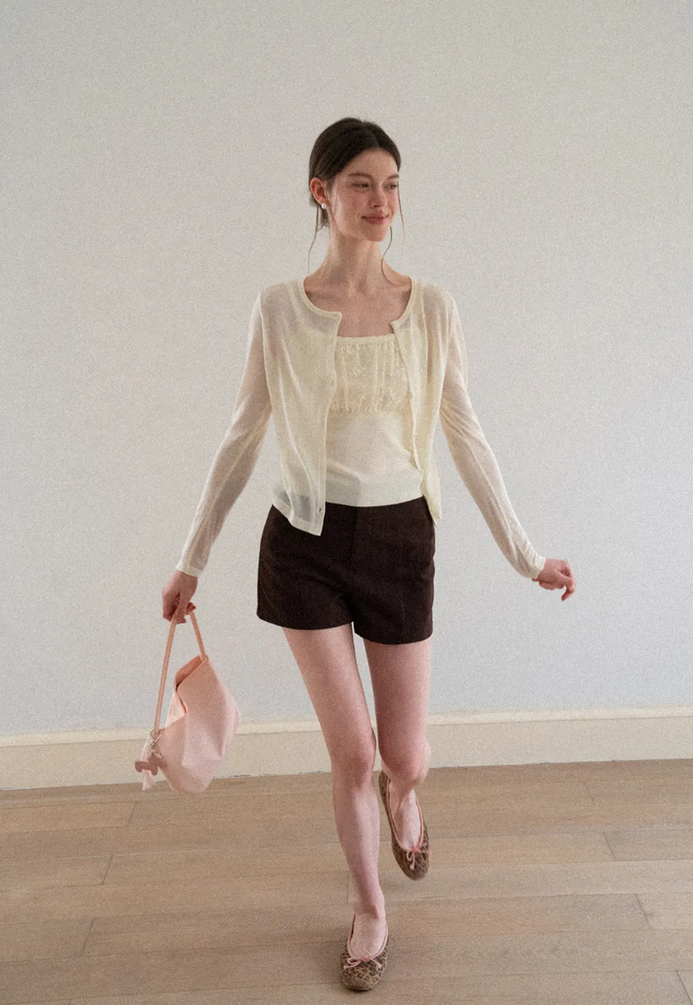 High Waist Pleated Shorts Casual Pants