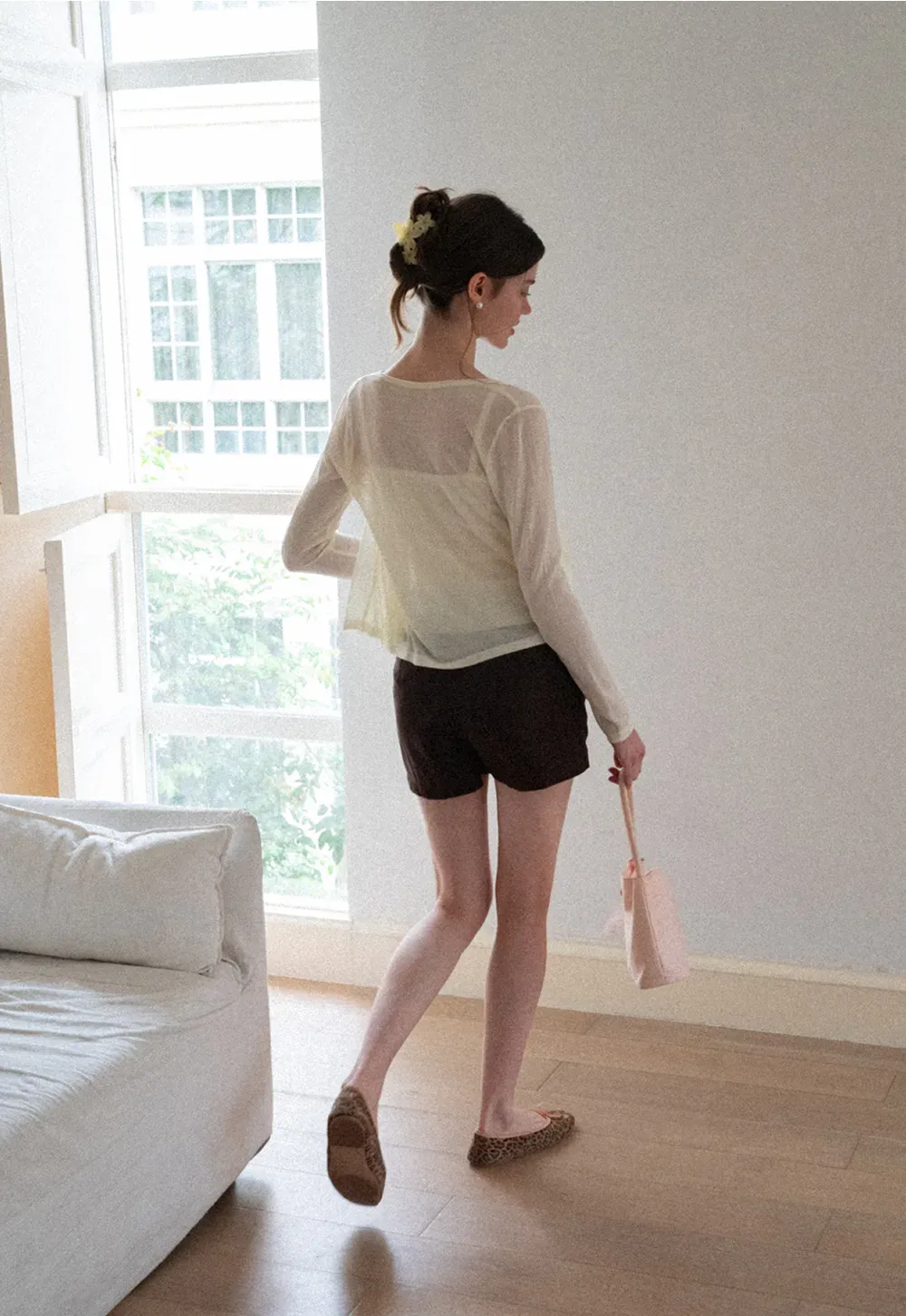 High Waist Pleated Shorts Casual Pants