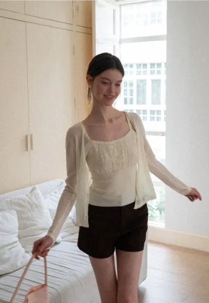 High Waist Pleated Shorts Casual Pants