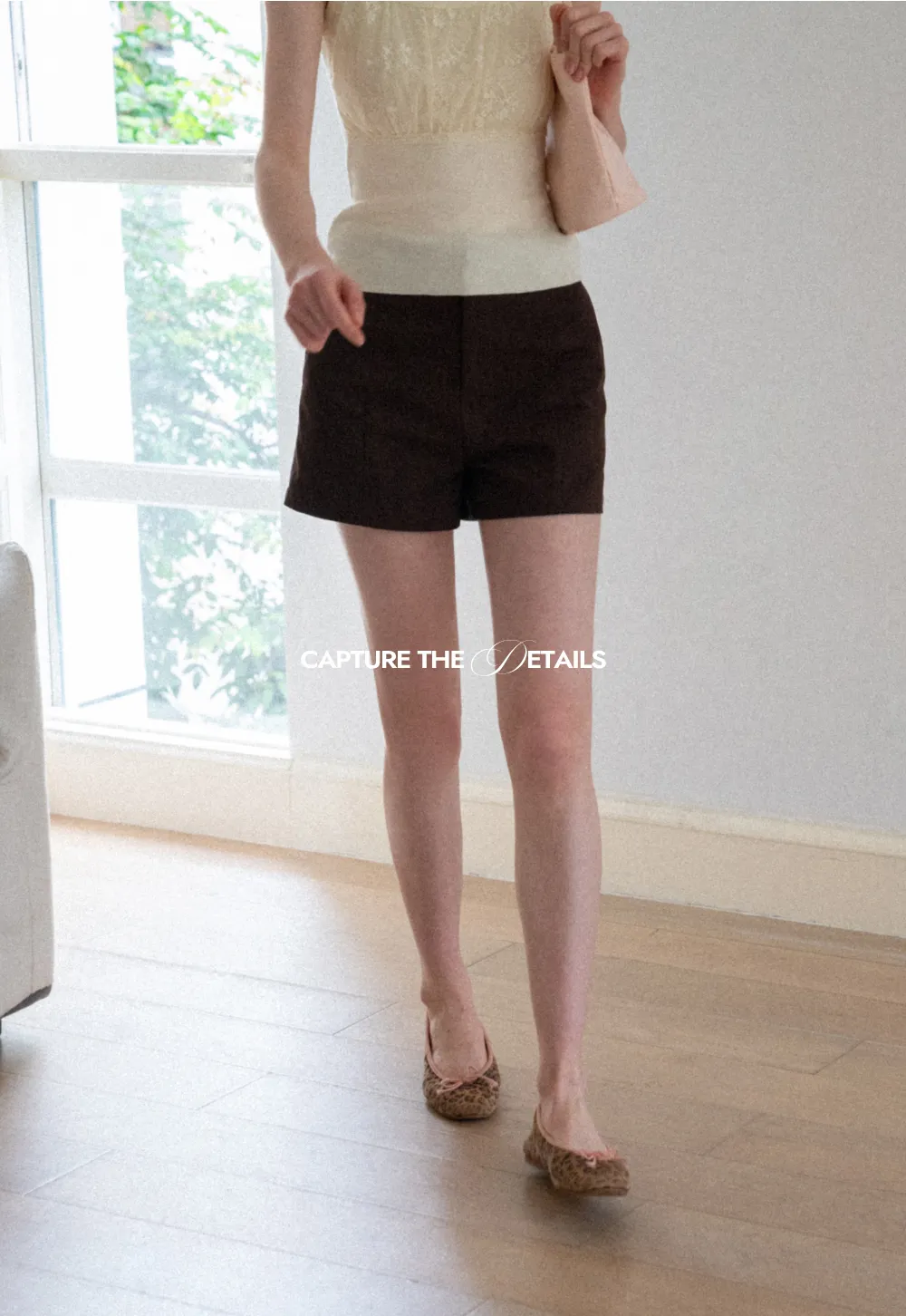 High Waist Pleated Shorts Casual Pants