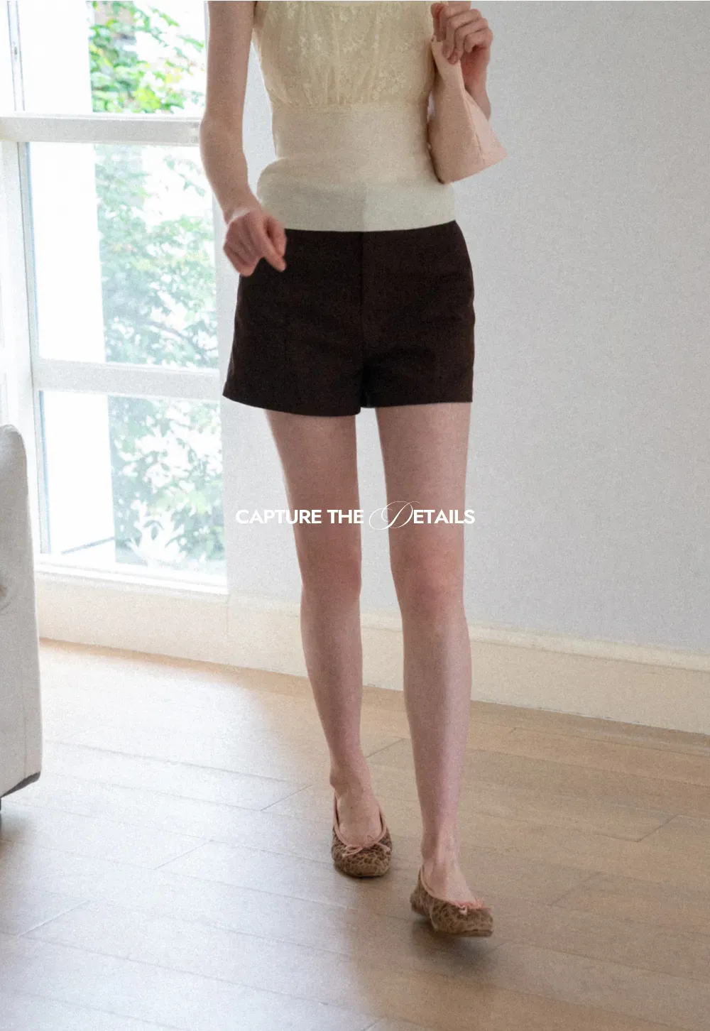 High Waist Pleated Shorts Casual Pants