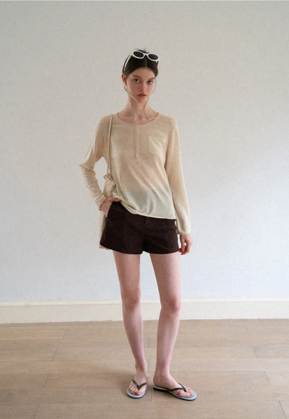 High Waist Pleated Shorts Casual Pants