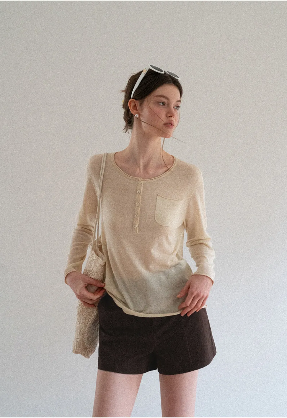 High Waist Pleated Shorts Casual Pants