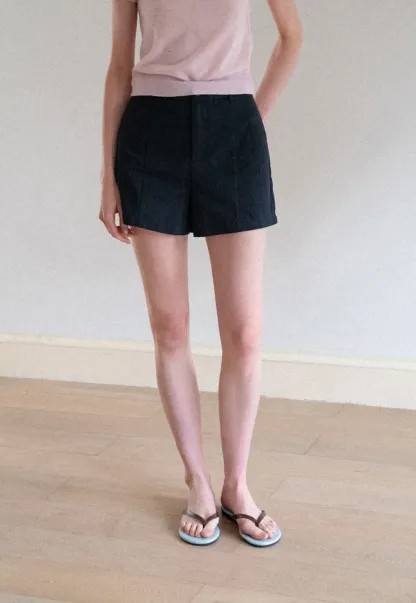 High Waist Pleated Shorts Casual Pants