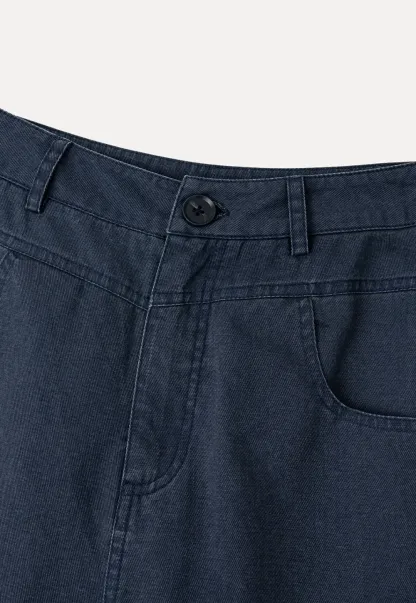 Wide Leg Cropped Casual Pants