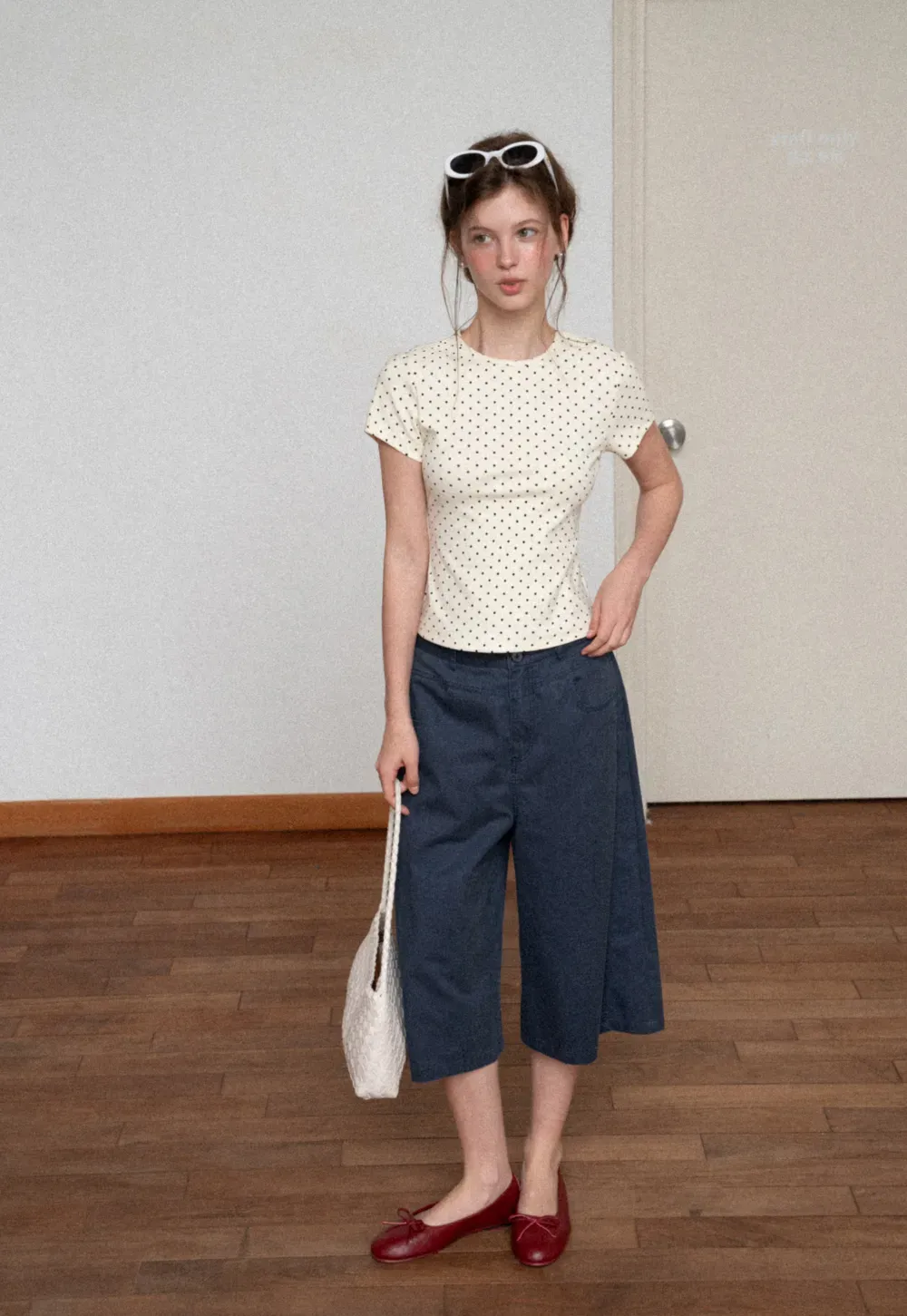 Wide Leg Cropped Casual Pants