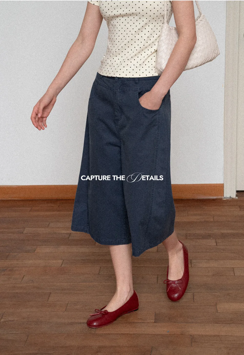 Wide Leg Cropped Casual Pants