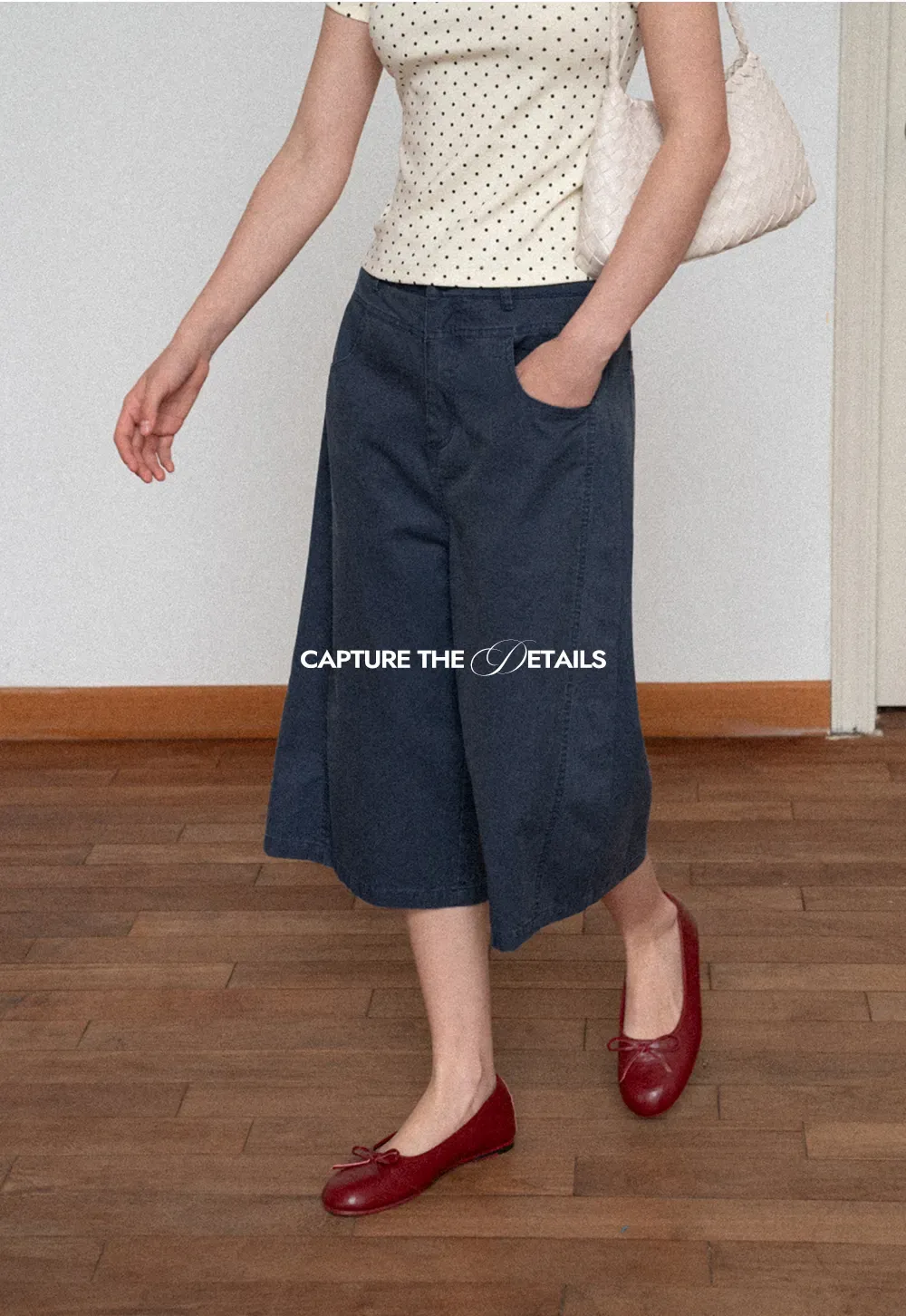 Wide Leg Cropped Casual Pants