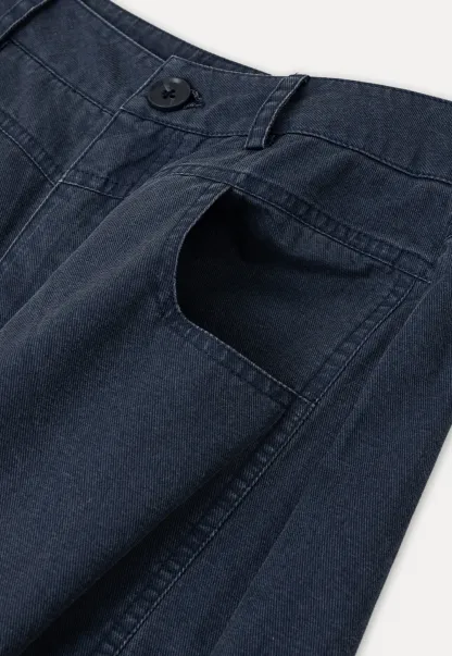 Wide Leg Cropped Casual Pants