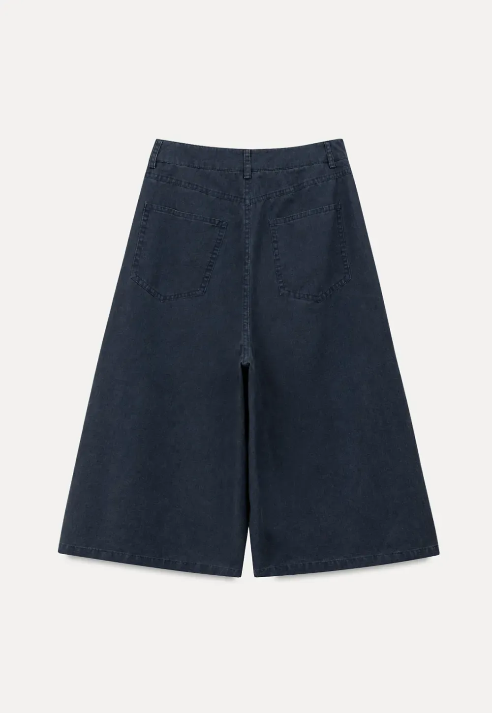 Wide Leg Cropped Casual Pants