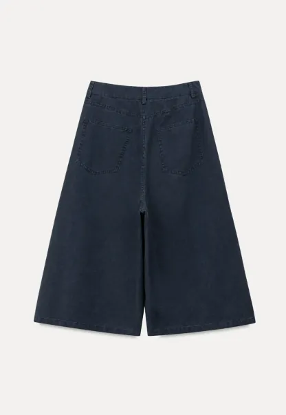 Wide Leg Cropped Casual Pants