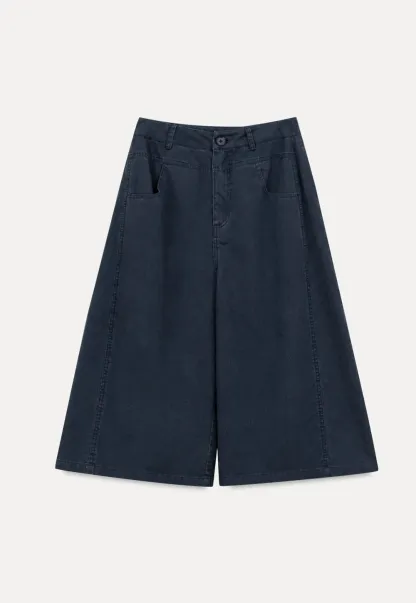 Wide Leg Cropped Casual Pants