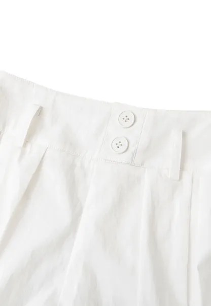 Pleated High Waist Casual Pants