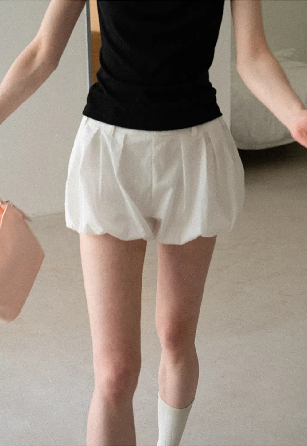 Pleated High Waist Casual Pants
