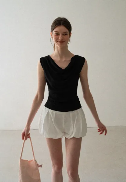Pleated High Waist Casual Pants