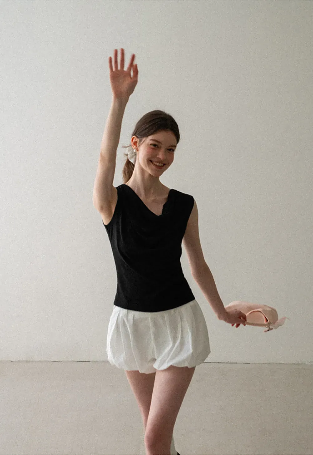 Pleated High Waist Casual Pants