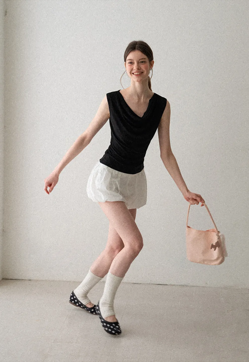 Pleated High Waist Casual Pants