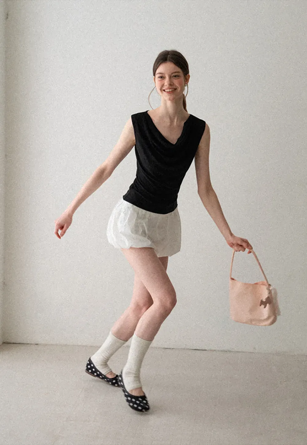 Pleated High Waist Casual Pants