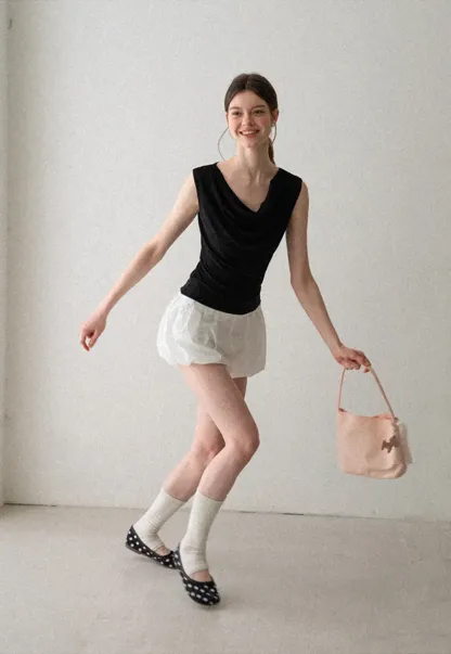 Pleated High Waist Casual Pants