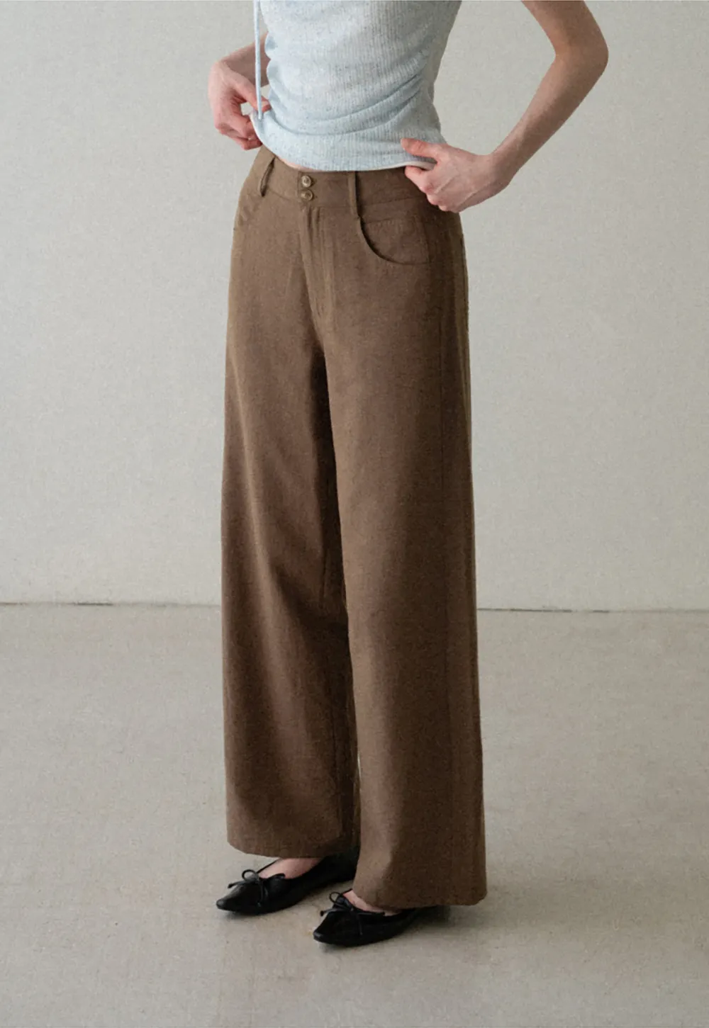 High Waist Wide Leg Casual Pants