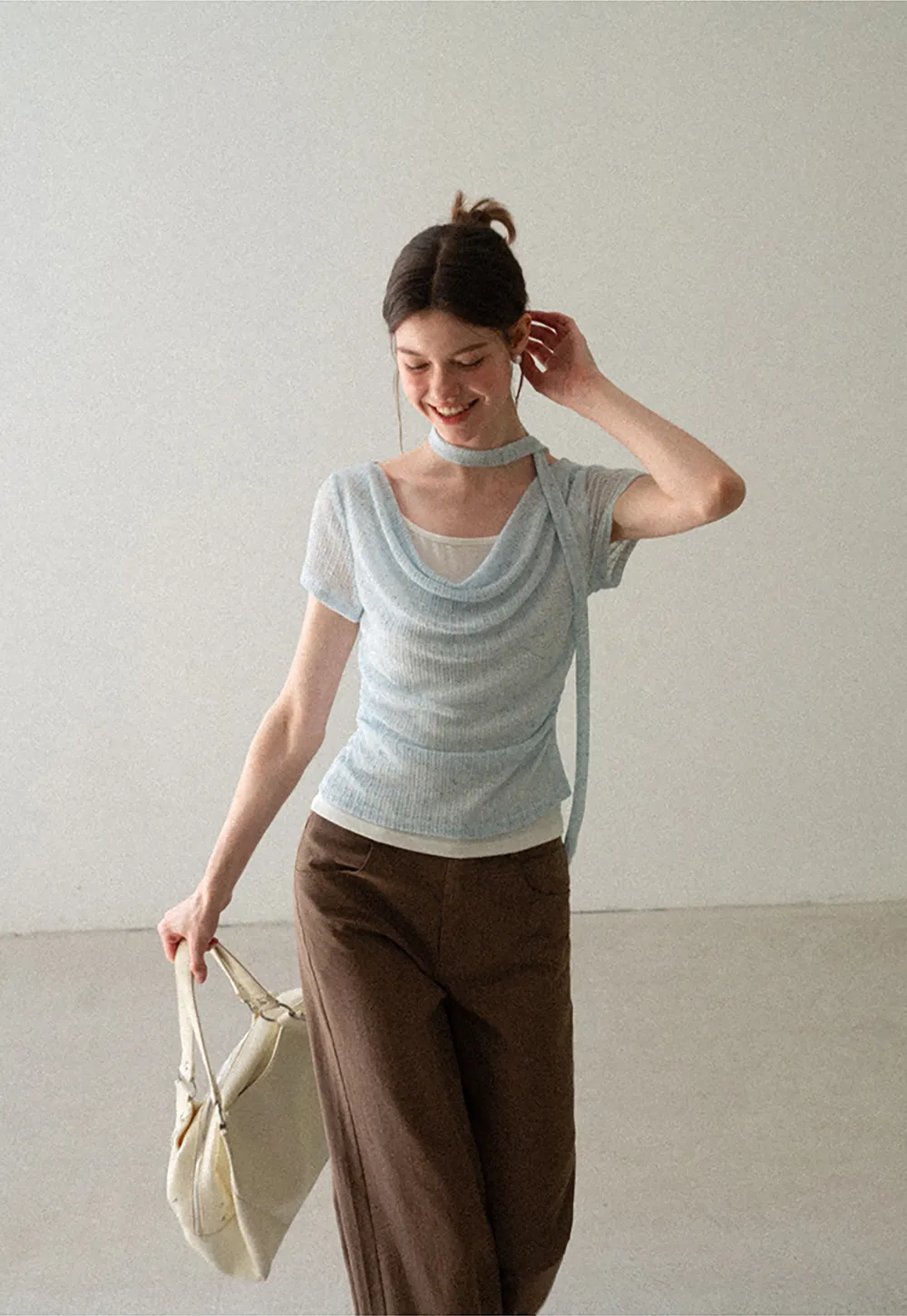High Waist Wide Leg Casual Pants