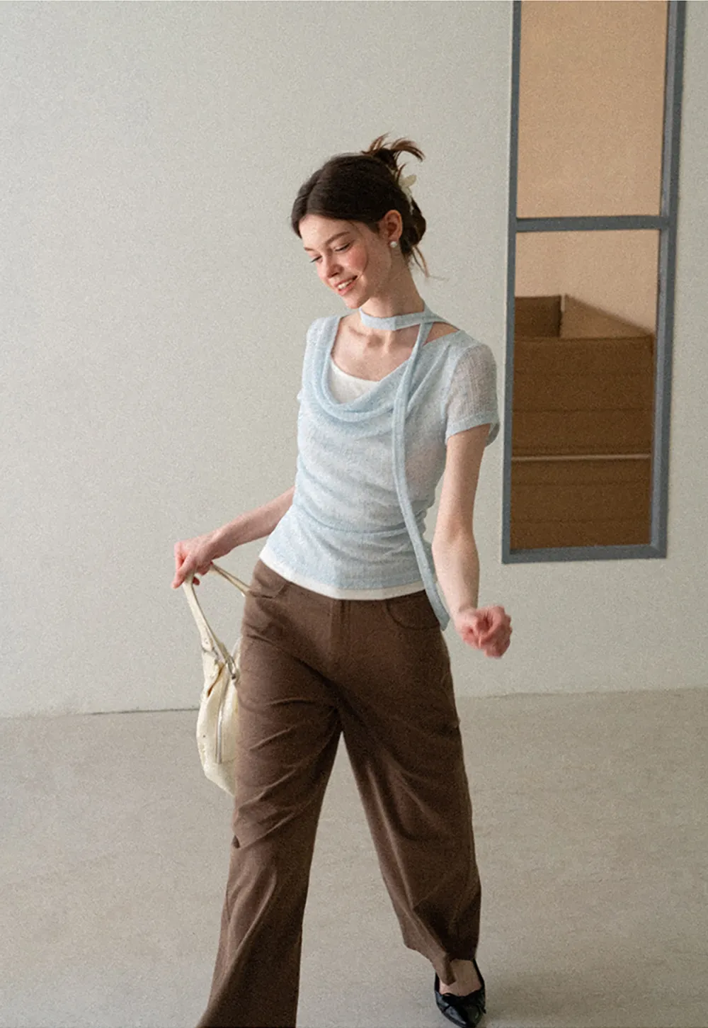 High Waist Wide Leg Casual Pants