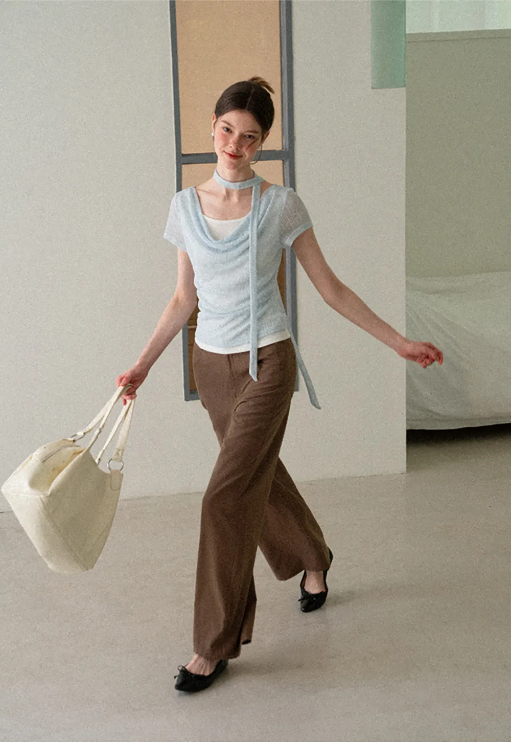 High Waist Wide Leg Casual Pants